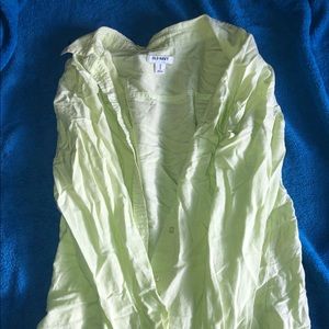 Button up - lime green